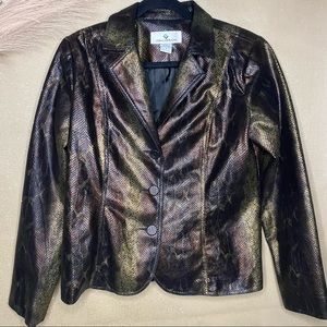 Erin London Bronze Snakeskin Blazer